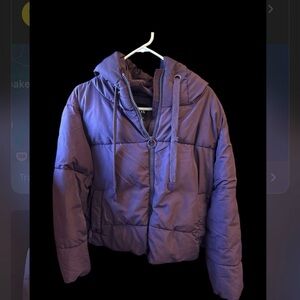 Zara Purple Puffer Jacket